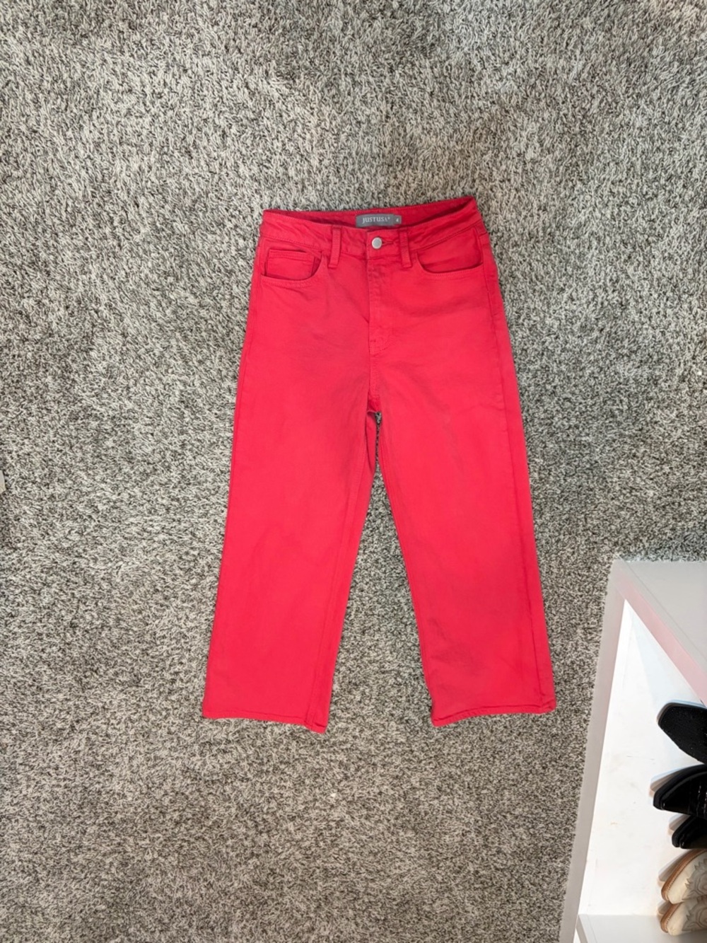 Red Straight-Leg Pants - Picture 2 of 2